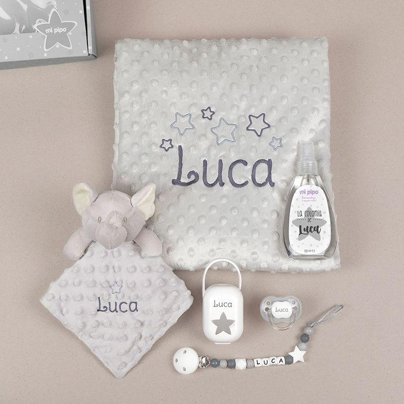 Caja regalo bebé premium elefante gris Mi Pipo - Nanetes #